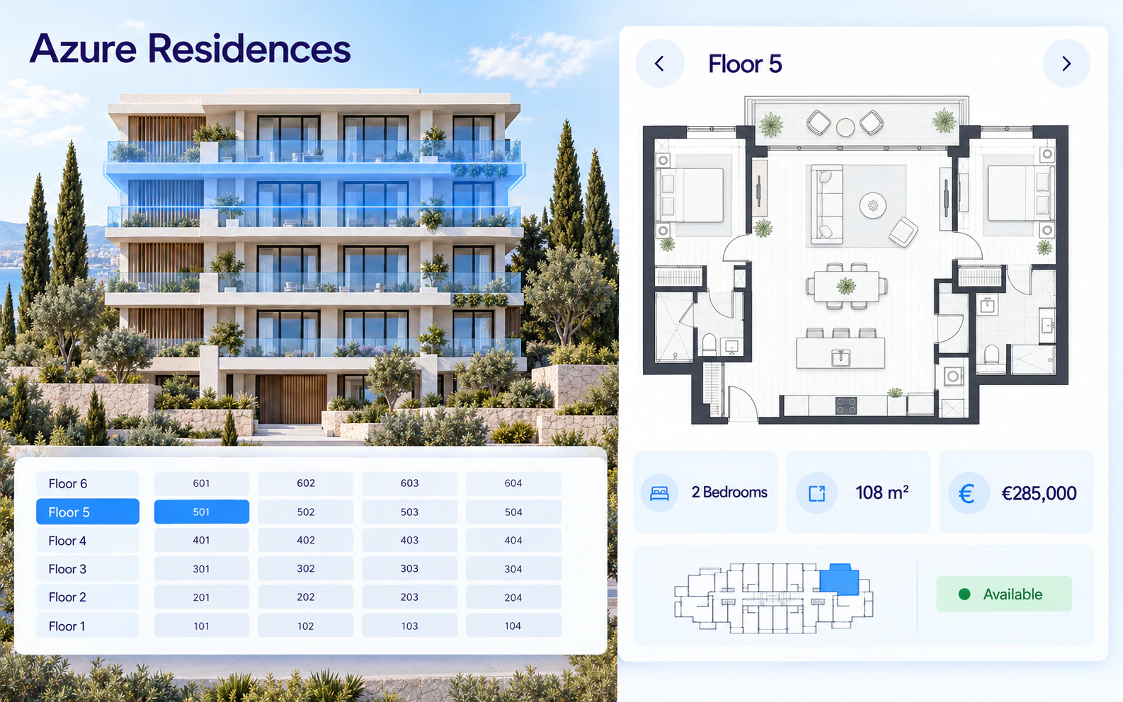Almond Tree Villas apartment and floor-plan page on NewKey.estate